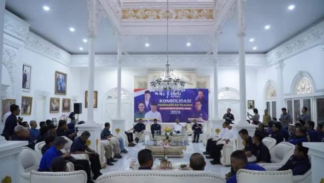 
					Partai NasDemKabupaten Cianjur saat menggelar konsolidasi pemenangan Pilkada 2024, Kamis (10/10/2024). (Foto : ArioRosmana)