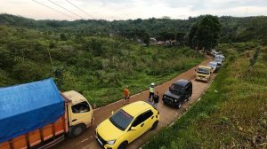 Jalan Amblas Cianjur Selatan Sudah Bisa Dilalui Kendaraan Ringan