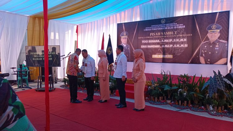 Pisah Sambut Kepala Lapas Kelas II B Cianjur Berlangsung Haru dan Meriah