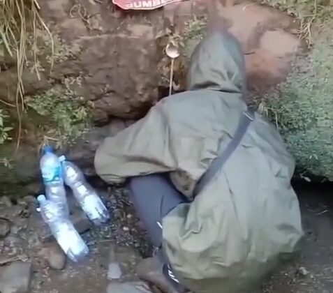 Cuplikan video dari pendaki Gunung Gede yang kedapatan mencemari lingkungan. 