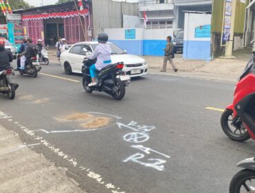 Lokasi kecelakaan di Jalan Raya Sukabumi, tepatnya di Kampung Nyelempet, Desa Ciwalen, Kecamatan Warungkondang, Kabupaten Cianjur, pada Selasa (19/8/2025) sekitar pukul 13.04 WIB yang menewaskan seiorang pengendara motor. (foto : cianjurtimes)