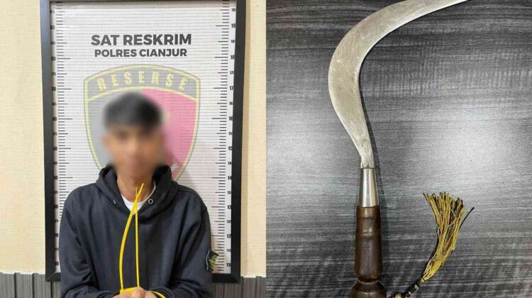 Hindari Razia Knalpot Brong, Pemuda di Cianjur Ditangkap Polisi Usai Kedapatan Bawa Celurit
