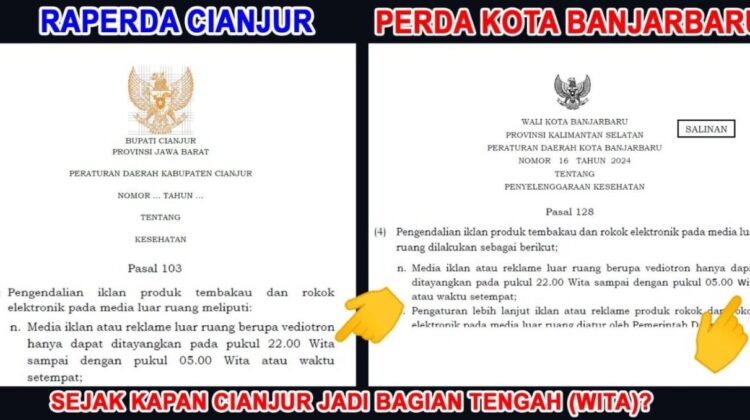 Raperda Kesehatan Cianjur Diduga Copas, Zona Waktu WITA Jadi Sorotan