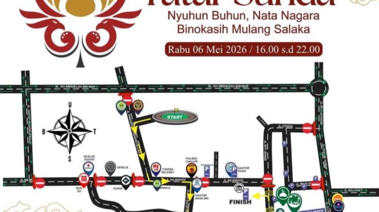 Kirab Budaya Milangkala Tatar Sunda Digelar Hari Ini, Sejumlah Jalan Protokol di Cianjur Ditutup Sementara