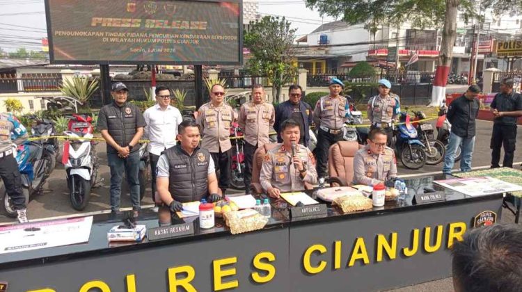 Polres Cianjur Bongkar Sindikat Curanmor, Enam Tersangka dan 34 Motor Diamankan