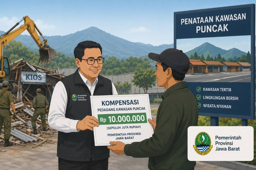 kompensasi pedagang puncak