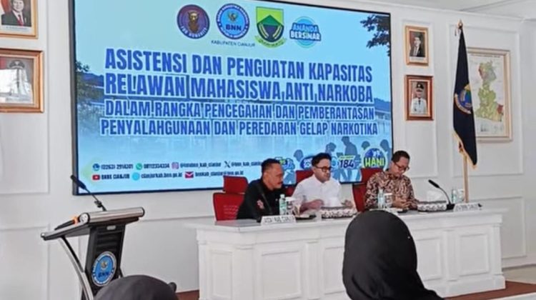 Wabup Ramzi Ajak Relawan Mahasiswa Perkuat Pencegahan Narkoba di Cianjur