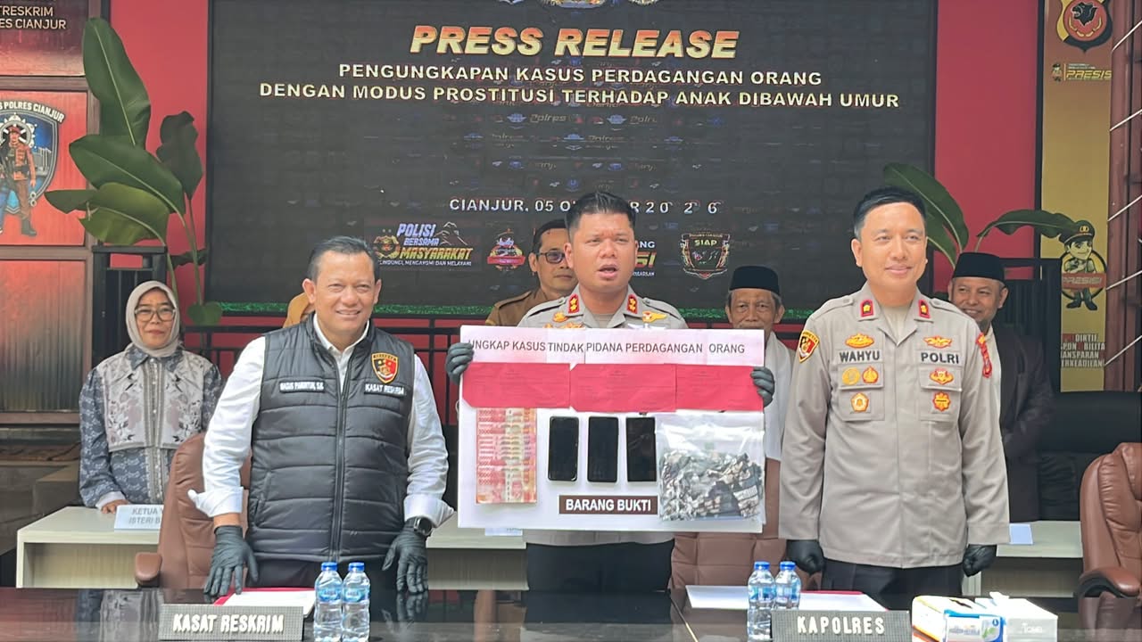 Polres Cianjur Ungkap Dugaan TPPO dengan Eksploitasi Seksual Anak, Dua Tersangka Ditahan